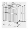 Prekės „Komplektas spinelės su praustuvu FLORENCE TNB-2D60“ paveikslėlis