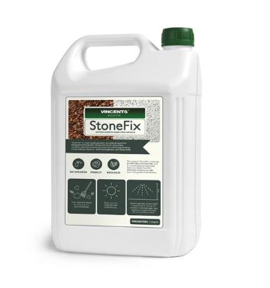 Prekės „Priemonė rišančioji Vincents STONEFIX 10 L dekoratyvinių sodo akmenų ir mulčio tvirtinimui“ paveikslėlis