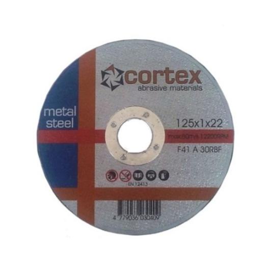 Prekės „Diskai pjovimui metalo 125x1x22 mm 10 vnt Cortex“ paveikslėlis