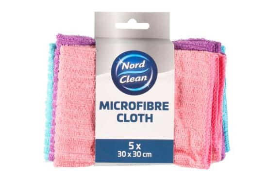 Prekės „Šluostės mikrofibros 30x30cm 5vnt Nord Clean“ paveikslėlis