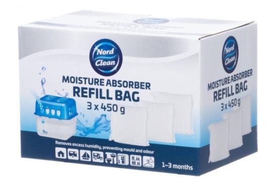 Prekės „Įdėklai drėgmės surinkėjo 3x450g Nord Clean“ paveikslėlis