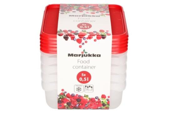 Prekės „Rinkinys dėžučių 5x0,5l Marjukka“ paveikslėlis