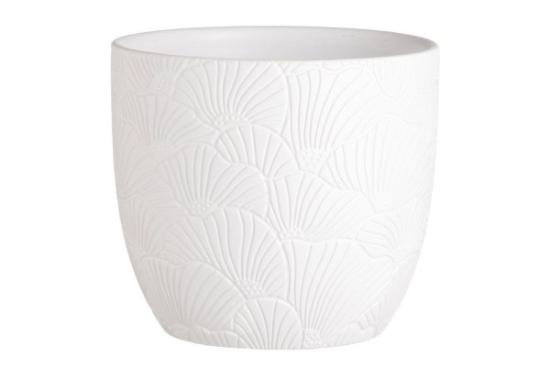 Prekės „Vazonas keramika 20cm baltas Lotus 4Living“ paveikslėlis