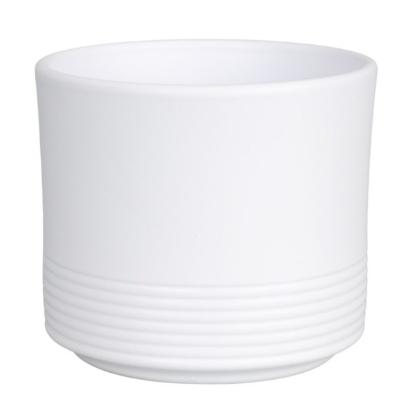 Prekės „Vazonas matinis baltas 22cm Rille 992“ paveikslėlis