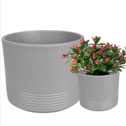 Prekės „Vazonas pilkas 22cm Rille 992“ paveikslėlis
