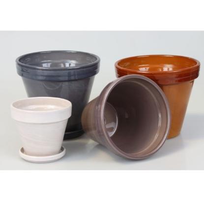 Prekės „Vazonas granitas su lėkštute 18cm Lazur“ paveikslėlis