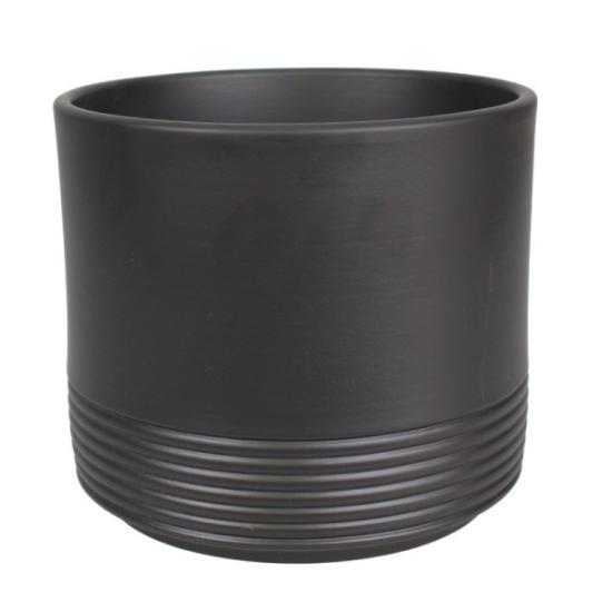 Prekės „Vazonas antracitas 22cm Rille 992“ paveikslėlis