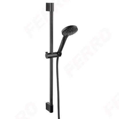 Prekės „Dušo komplektas FERRO HORN N370BL-B juodos spalvos, 3“ paveikslėlis