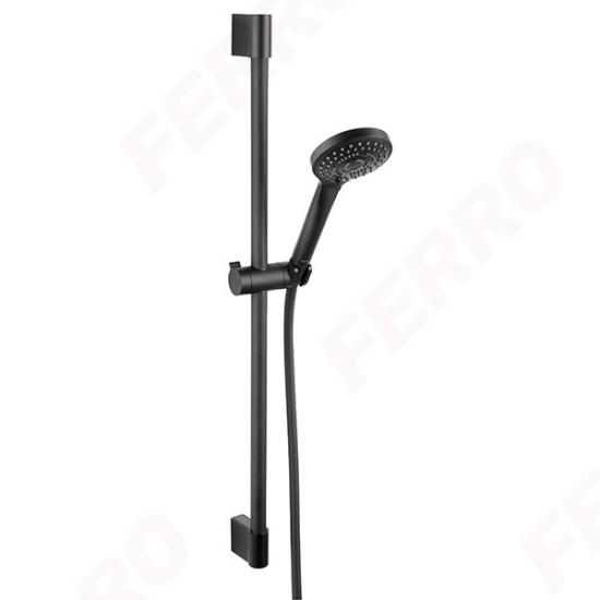 Prekės „Dušo komplektas FERRO HORN N370BL-B juodos spalvos, 3“ paveikslėlis