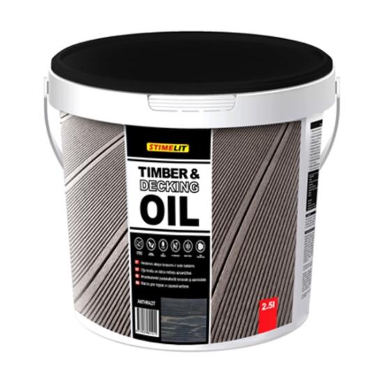 Prekės „Aliejus medienai Timber&Decking Oil Anthrazit 2,5L Stimelit“ paveikslėlis