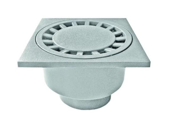 Prekės „Trapas ACO 20x20 cm ABS plastikas, pilkas, su vertikaliu 110mm ištekėjimu 1,4 l/s.A15“ paveikslėlis
