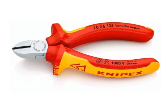 Prekės „Replės šoniniam/įstrižam kirpimui Knipex 70 06 125“ paveikslėlis