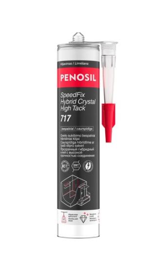 Prekės „PENOSIL SpeedFix High Tack Crystal 717 greito sukibimo bespalviai hibridiniai klijai, bespalviai, 290 ml“ paveikslėlis