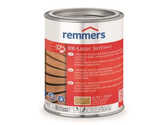 Prekės „Impregnantas HK-Lasur plius Tamsus ąžuolas 0,75L Remmers“ paveikslėlis