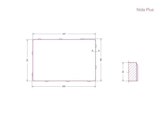 Prekės „Rifliuota granito trinkelė Nida Plus 240x160x60 mm“ paveikslėlis
