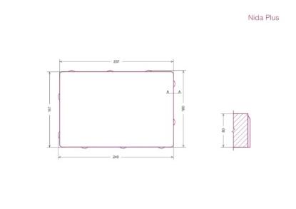 Prekės „Rifliuota granito trinkelė Nida Plus 240x160x60 mm“ paveikslėlis