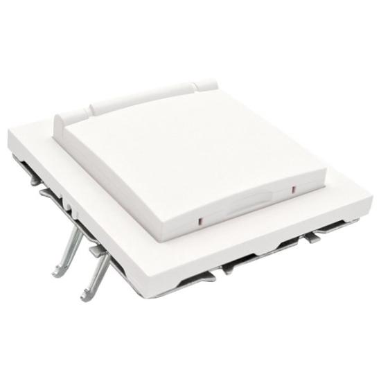 Prekės „Kištukinis lizdas BORA, 2 vietų su įžeminimu, baltas, įleidžiamas, IP20, 16A, 250V“ paveikslėlis