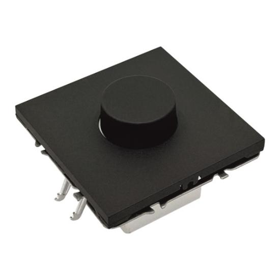 Prekės „Šviesos reguliatorius BORA, juodas, įleidžiamas, IP20, 250V, 15W˂300W, be rėmelio“ paveikslėlis