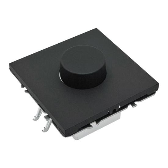 Prekės „Šviesos reguliatorius BORA, juodas, įleidžiamas, IP20, 250V, 15W˂300W, be rėmelio“ paveikslėlis