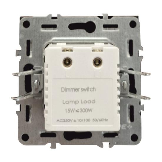 Prekės „Šviesos reguliatorius BORA, juodas, įleidžiamas, IP20, 250V, 15W˂300W, be rėmelio“ paveikslėlis