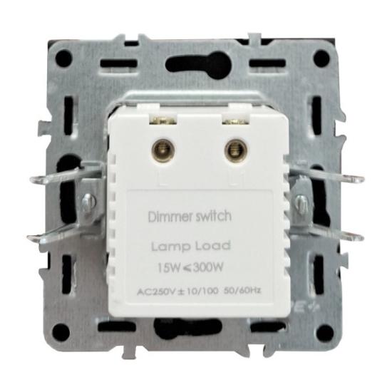 Prekės „Šviesos reguliatorius BORA, juodas, įleidžiamas, IP20, 250V, 15W˂300W, be rėmelio“ paveikslėlis