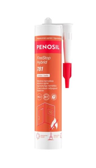 Prekės „PENOSIL FireStop Hybrid 781 ugniai atsparus hibridinis hermetikas, baltas, 290 ml“ paveikslėlis