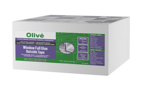 Prekės „Olive Window Full Glue Outside Tape išorinė langų sandarinimo juosta su pilnu klijų sluoksniu DIY, pilka, 100 mm, 25 m“ paveikslėlis