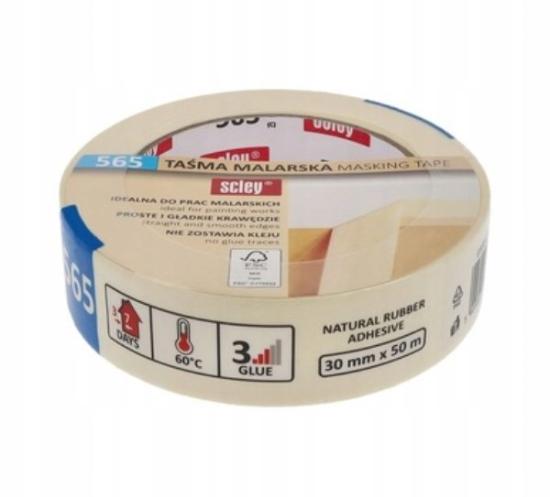 Prekės „Juosta dažymo Scley 565 balta 30mm/50m“ paveikslėlis