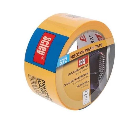 Prekės „Juosta dažymo Scley 572 Washi preciziškam klijavimui geltona 48mm/33m“ paveikslėlis