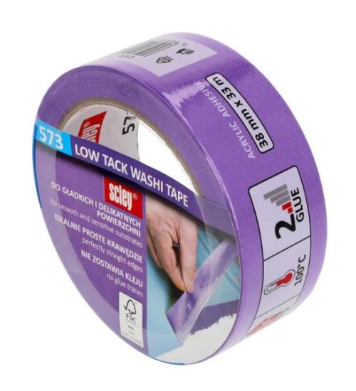 Prekės „Juosta dažymo Scley 573 Washi lygiems, delikatiems paviršiams 38mm/33m“ paveikslėlis