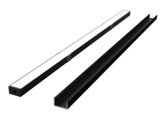 Prekės „Komplektas LED profilio paviršinio montavimo, juodas 2m. LEDLine“ paveikslėlis
