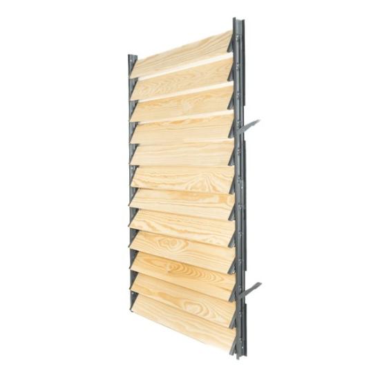 Prekės „Metaliniai laikikliai terasos žaliuzėms, 107cm, Palisanderio sp. Flexwood“ paveikslėlis