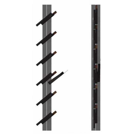 Prekės „Metaliniai laikikliai terasos žaliuzėms, 107cm, Antracito sp. Flexwood“ paveikslėlis