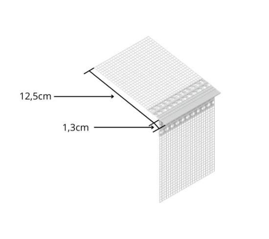 Prekės „Baigiamasis profilis po palange užarmuojant EJOT FBP-P06 2500 mm“ paveikslėlis
