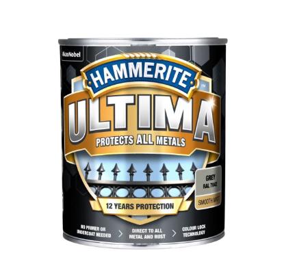Prekės „Dažai Hammerite Ultima matt juoda 0,7 L“ paveikslėlis