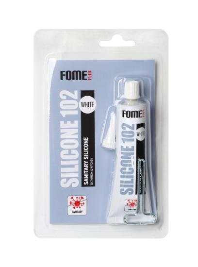 Prekės „FOME FLEX Silikonas 102 SANITARY SILICONE, baltas, 60 ml“ paveikslėlis