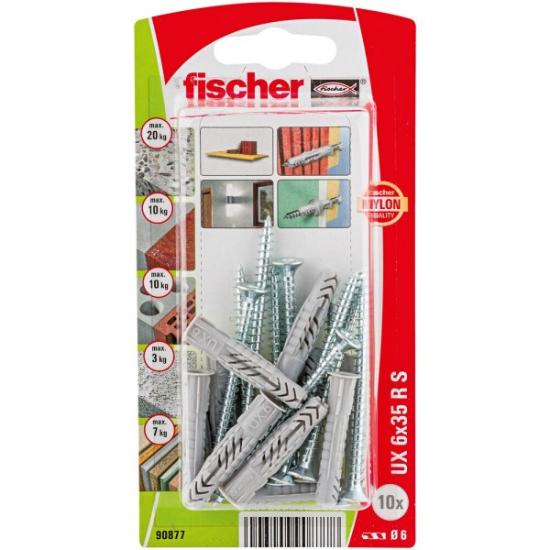 Prekės „Kaištis su sraigtu 6x35mm UX 10vnt Fischer“ paveikslėlis
