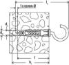 Prekės „Kaištis su sraigtu 6x35mm UX 10vnt Fischer“ paveikslėlis