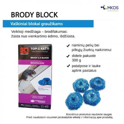 Prekės „Nuodai pelėms ir žiurkėms 300g Brody Block“ paveikslėlis
