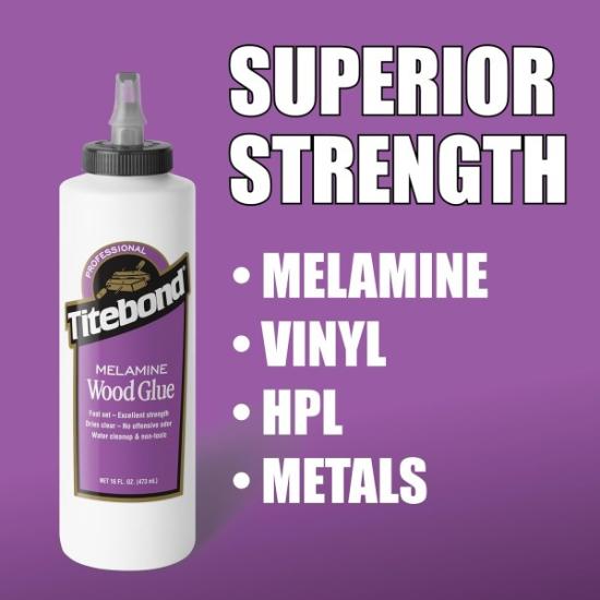 Prekės „Titebond Melamine Glue klijai medienos drožlių plokštėms, MDF, melaminui, vinilui ir HPL, 3,78 l“ paveikslėlis