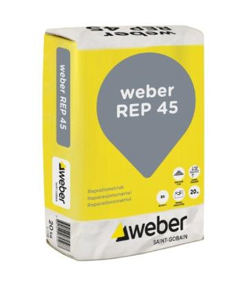 Prekės „Šalčiui ir druskoms atsparus remontinis mišinys Weber REP 45 20 kg, nenutekantis“ paveikslėlis