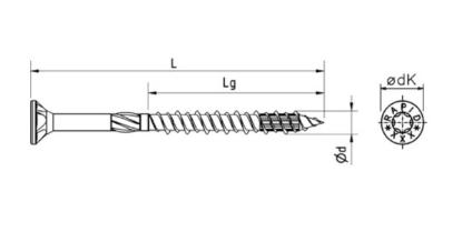 Prekės „Medsraigčiai geltoni 8x300 / 100 mm T40 Rapid Schmid“ paveikslėlis