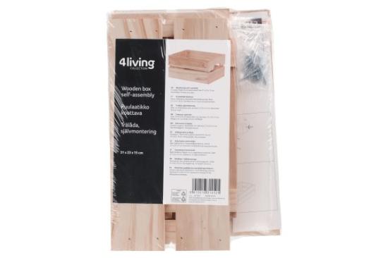 Prekės „Medinė dėžė 31x23x15cm 4Living“ paveikslėlis