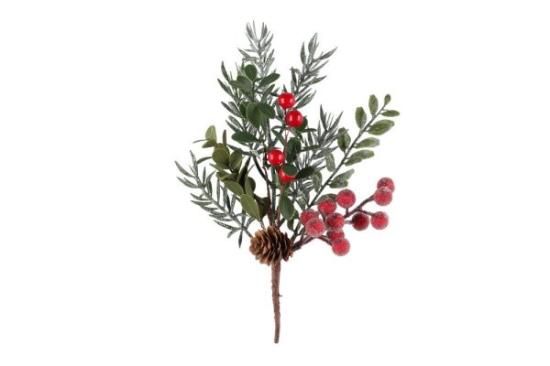 Prekės „Šakelė su uogomis 24cm Branch Kapel“ paveikslėlis