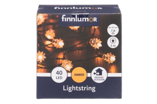 Prekės „Girlianda 40 LED 7,8m gintaro šviesa Retro Finnlumor“ paveikslėlis