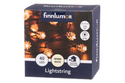Prekės „Girlianda 40 LED 7,8m šiltai balta Retro Finnlumor“ paveikslėlis