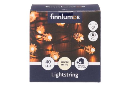 Prekės „Girlianda 40 LED 7,8m šiltai balta Retro Finnlumor“ paveikslėlis