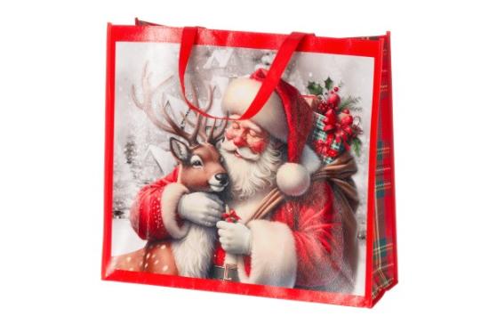 Prekės „Krepšys pirkiniams Santa 45x50cm Winteria“ paveikslėlis