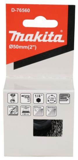 Prekės „Šepetys šlifavimui 1/4" 50mm D-76560 Makita“ paveikslėlis