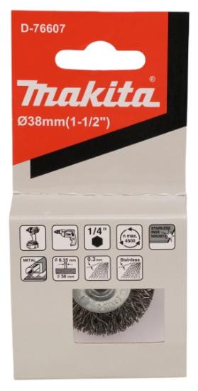 Prekės „Šepetys šlifavimui 1/4" 38mm 76607 Makita“ paveikslėlis